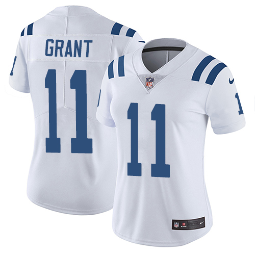 Indianapolis Colts #11 Limited Ryan Grant White Nike NFL Road Women JerseyVapor Untouchable jerseys->youth nfl jersey->Youth Jersey